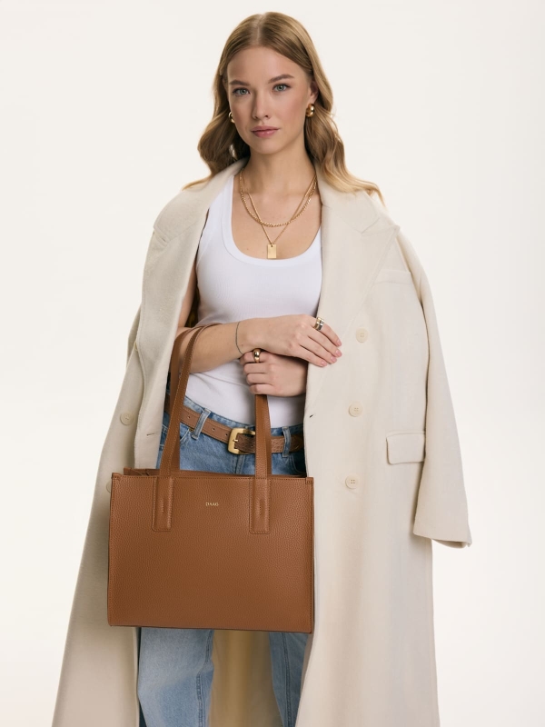 MINI HERMIONA koniak skórzana torba shopper damska shopperka.jpg