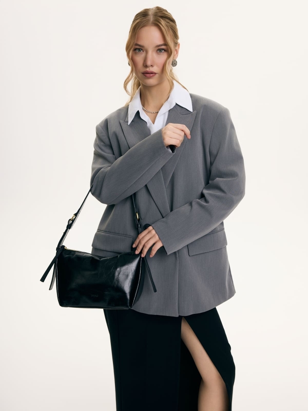 MINI FLORENCE czarny połysk skórzana torebka damska listonoszka torba na ramię.jpg