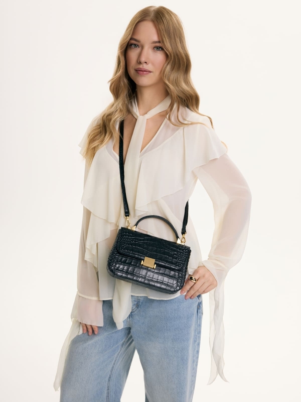 CYNTHIA czarna mała skórzana torebka damska.jpg