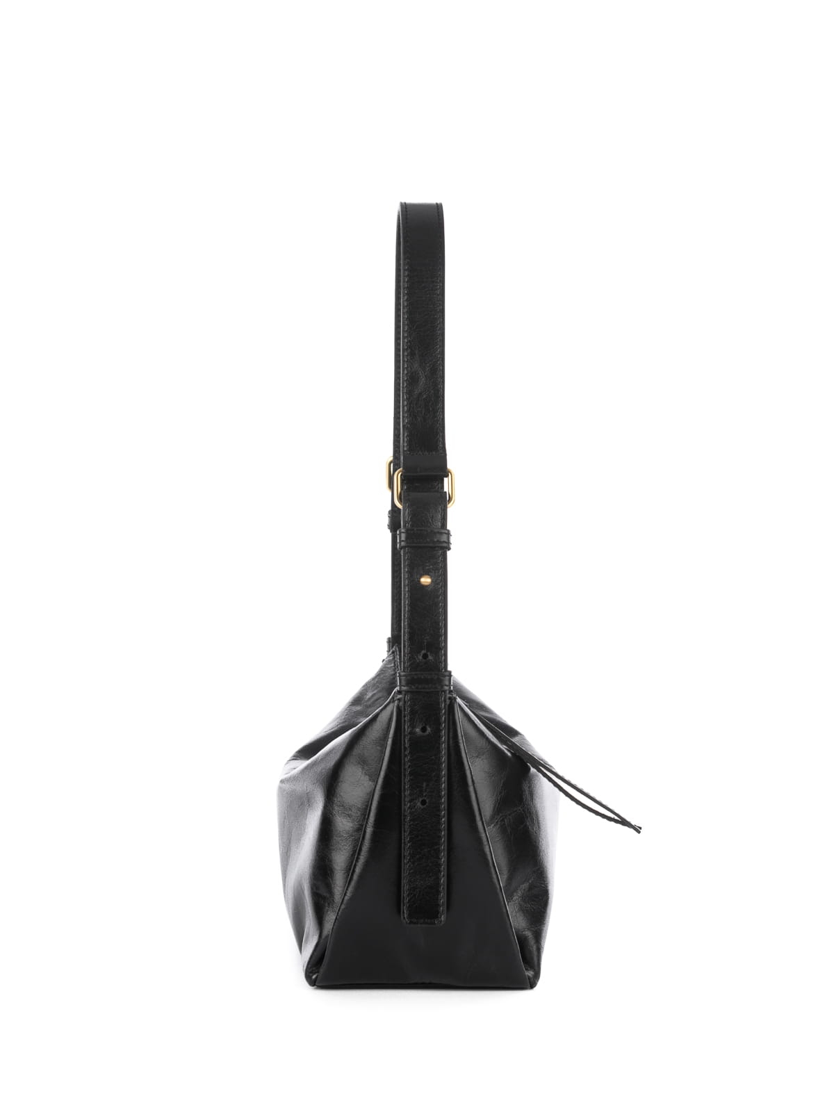 MINI FLORENCE czarny połysk skórzana torebka na ramię damska listonoszka.JPG