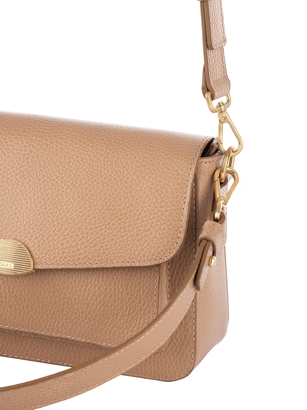 LYNETTE beżowa groszek skórzana torebka listonoszka damska.JPG