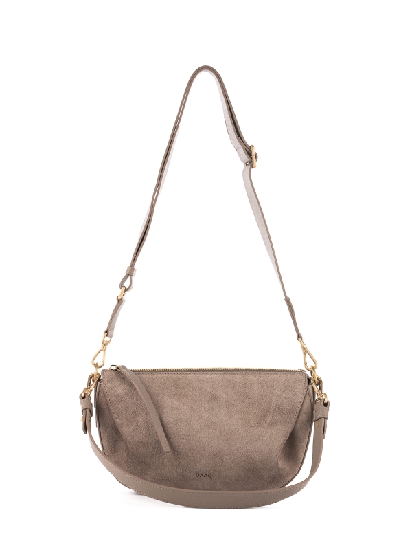 PENELOPE zamsz jasny taupe skórzana torebka damska listonoszka torba na ramię.JPG