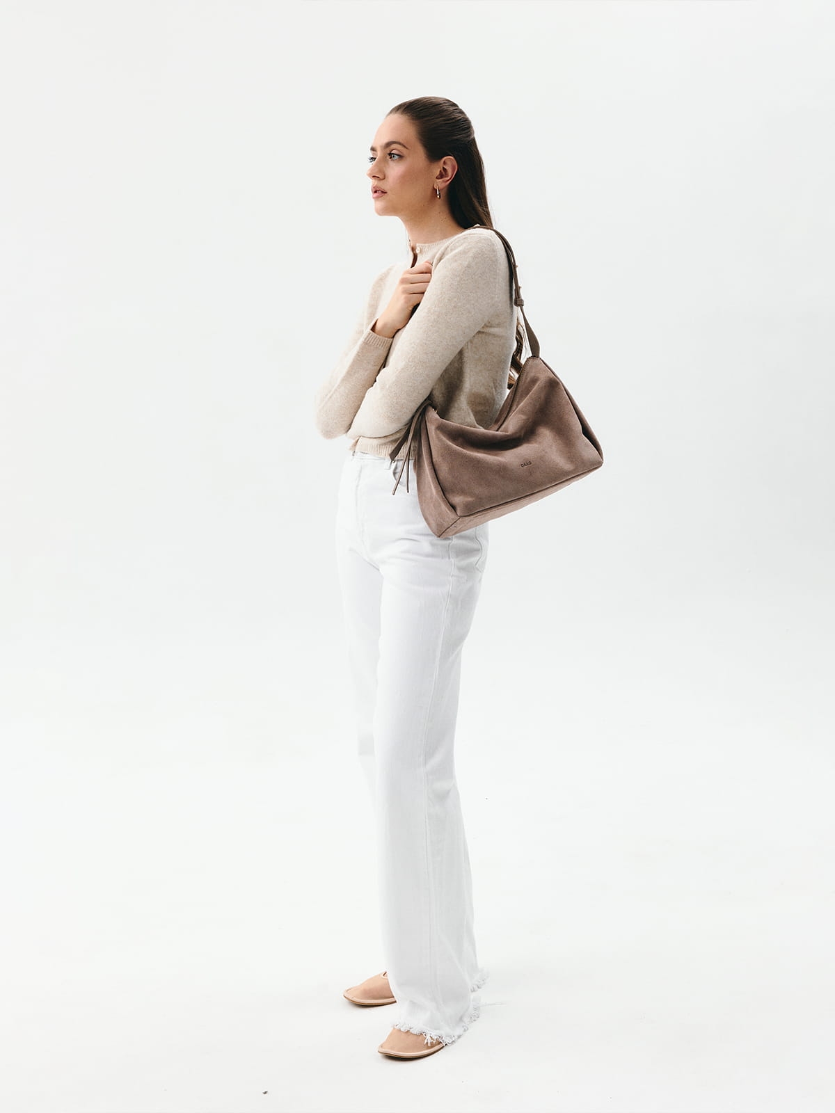 FLORENCE zamsz jasny taupe skóra zamszowa torebka damska listonoszka na ramię.jpg