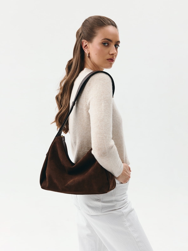 FLORENCE zamsz czekoladowa skóra zamszowa skóra natruralna damska listonoszka na ramię.jpg