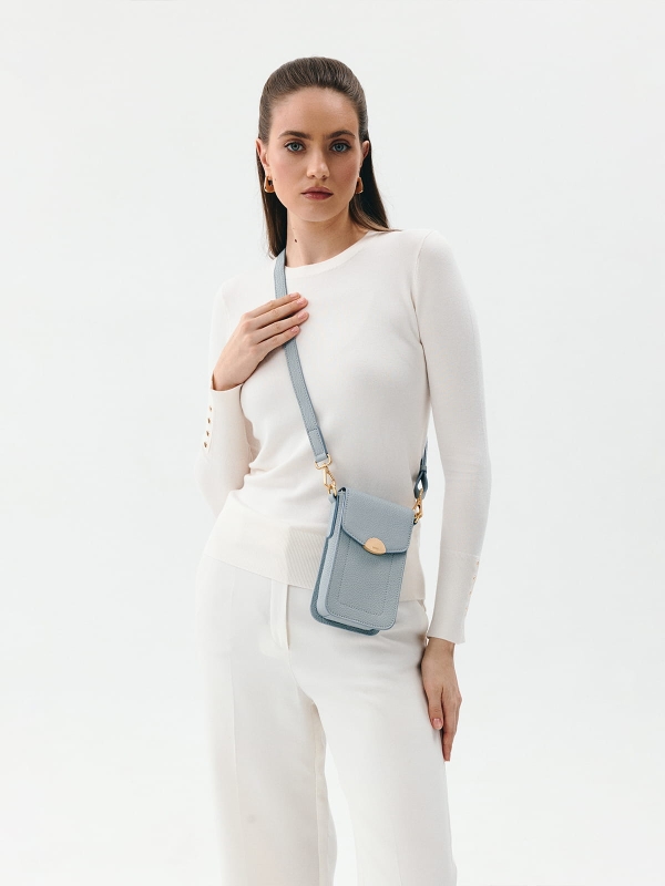 CALLIE jasnoniebieska skóra naturalna torebka skórzana na telefon torebeczka na telefon.jpg