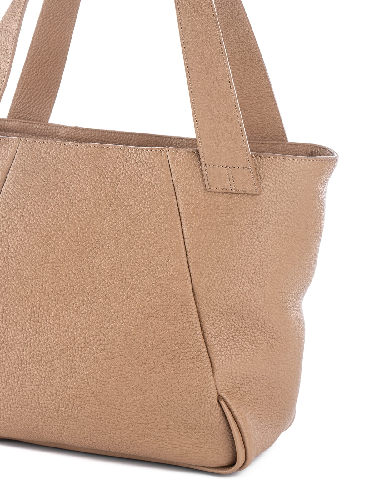 MARCELLA ciemny beż skórzana torba damska shopperka.JPG