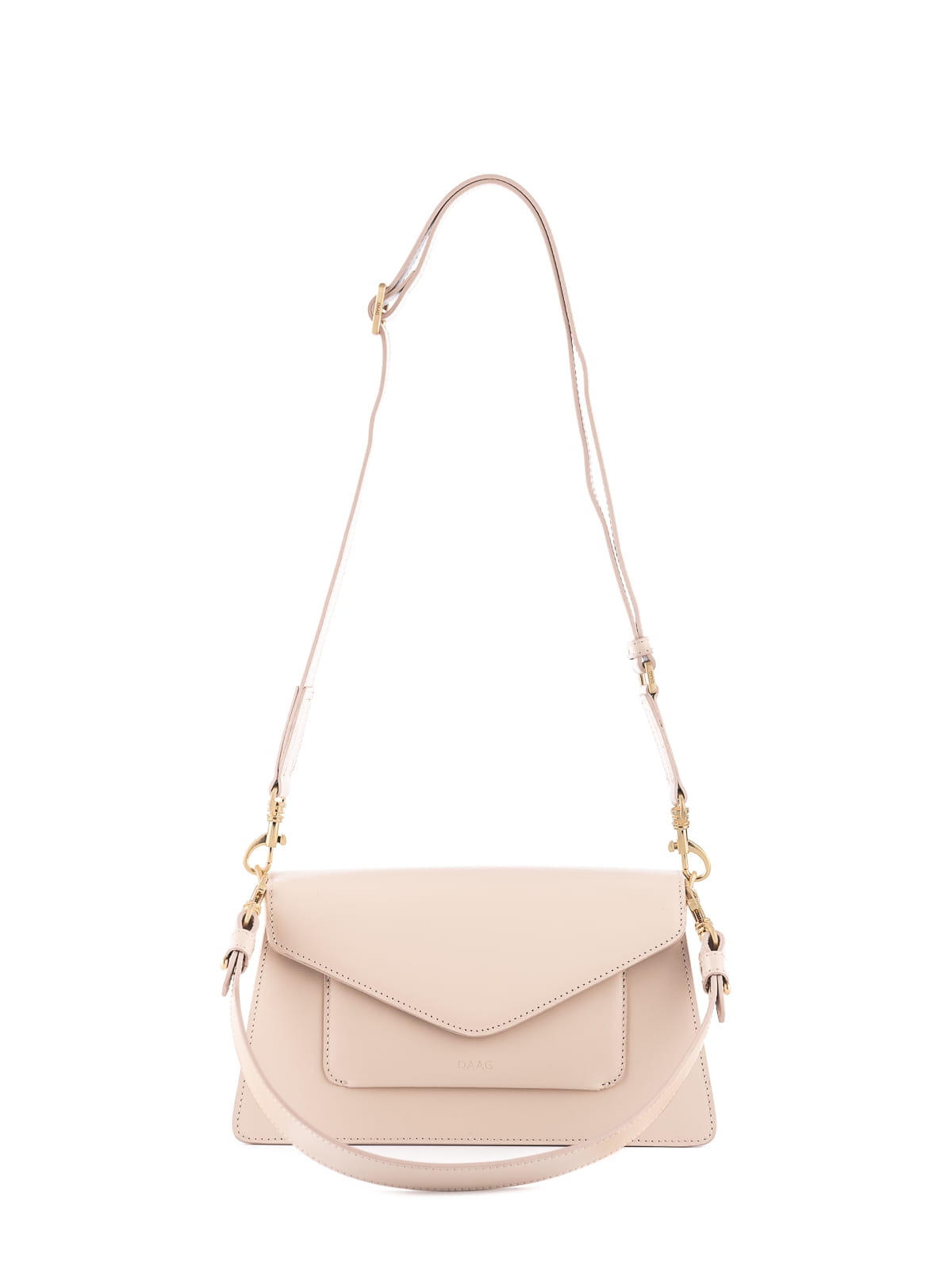 KIMMI pudrowa skórzana torebka damska listonoszka elegancka lamakeupebella.JPG