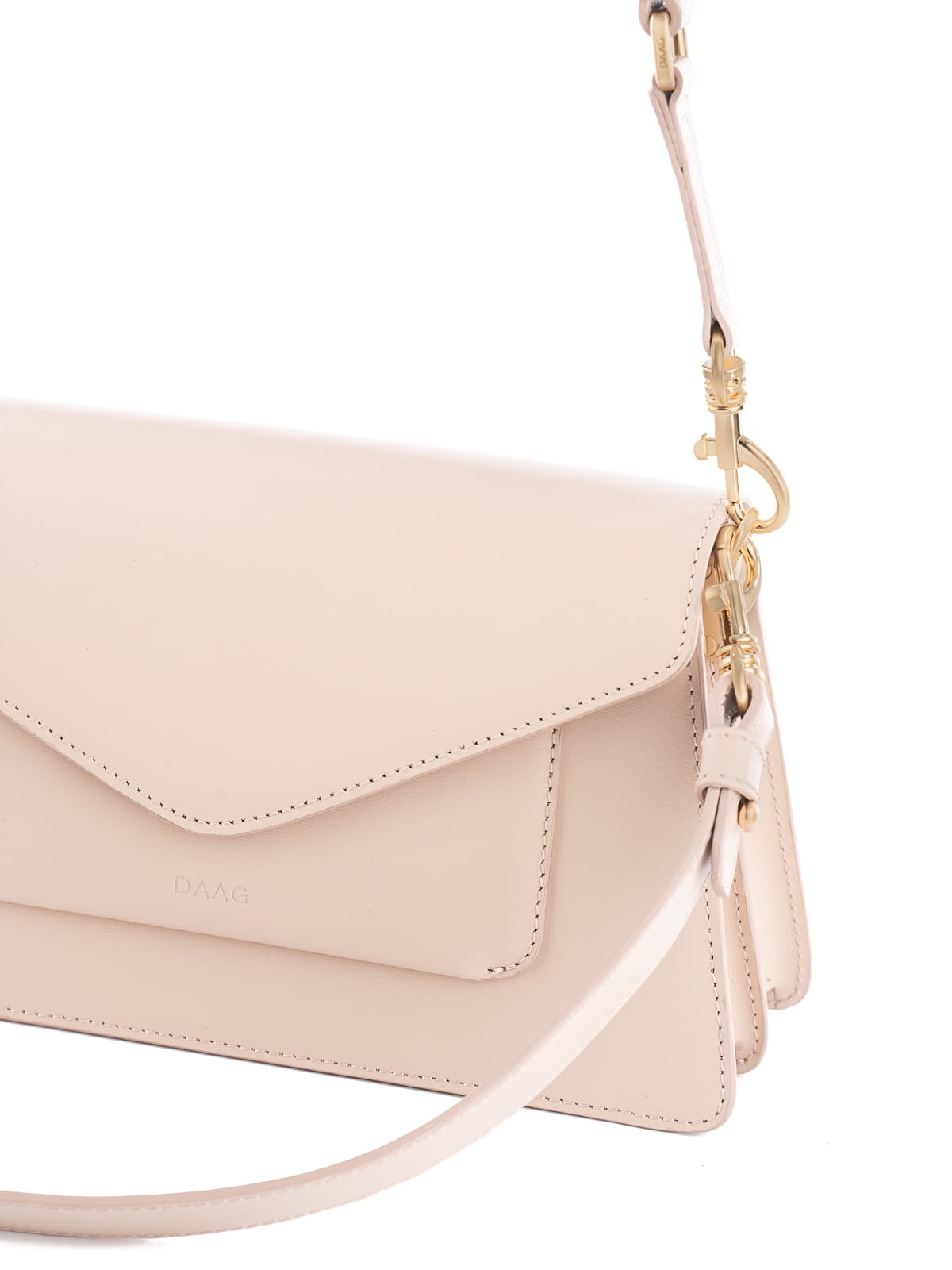 KIMMI pudrowa skórzana torebka listonoszka damska na ramię lamakeupebella.JPG