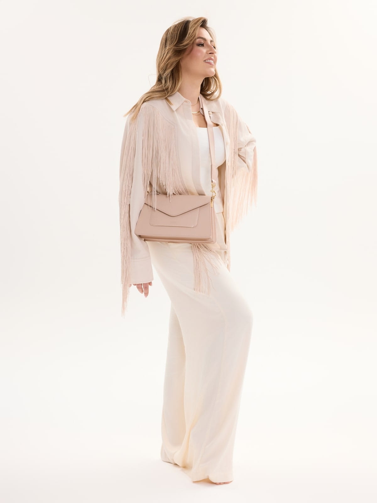 KIMMI pudrowa skórzana torebka damska torebka na ramię lamakeupebella.jpg