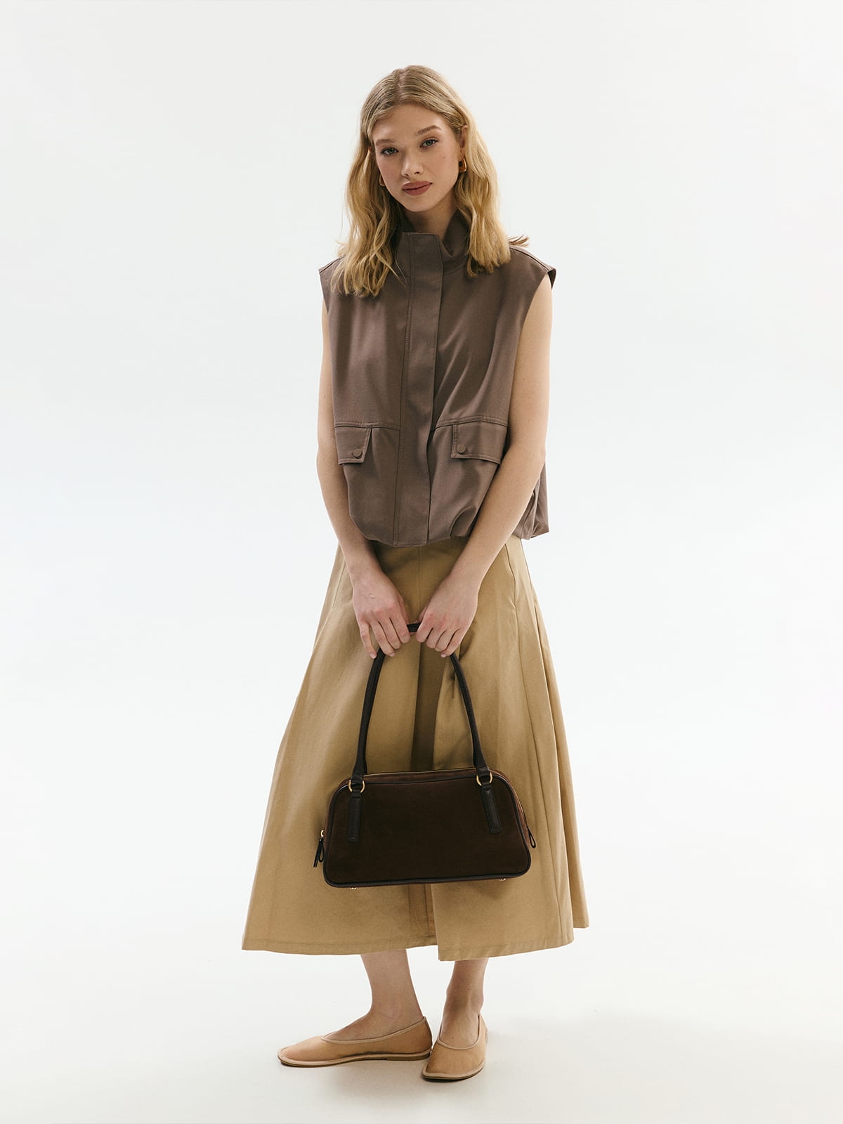 CASSIE zamsz czekoladowy skórzana torebka damska listonoszka torba na ramię.jpg