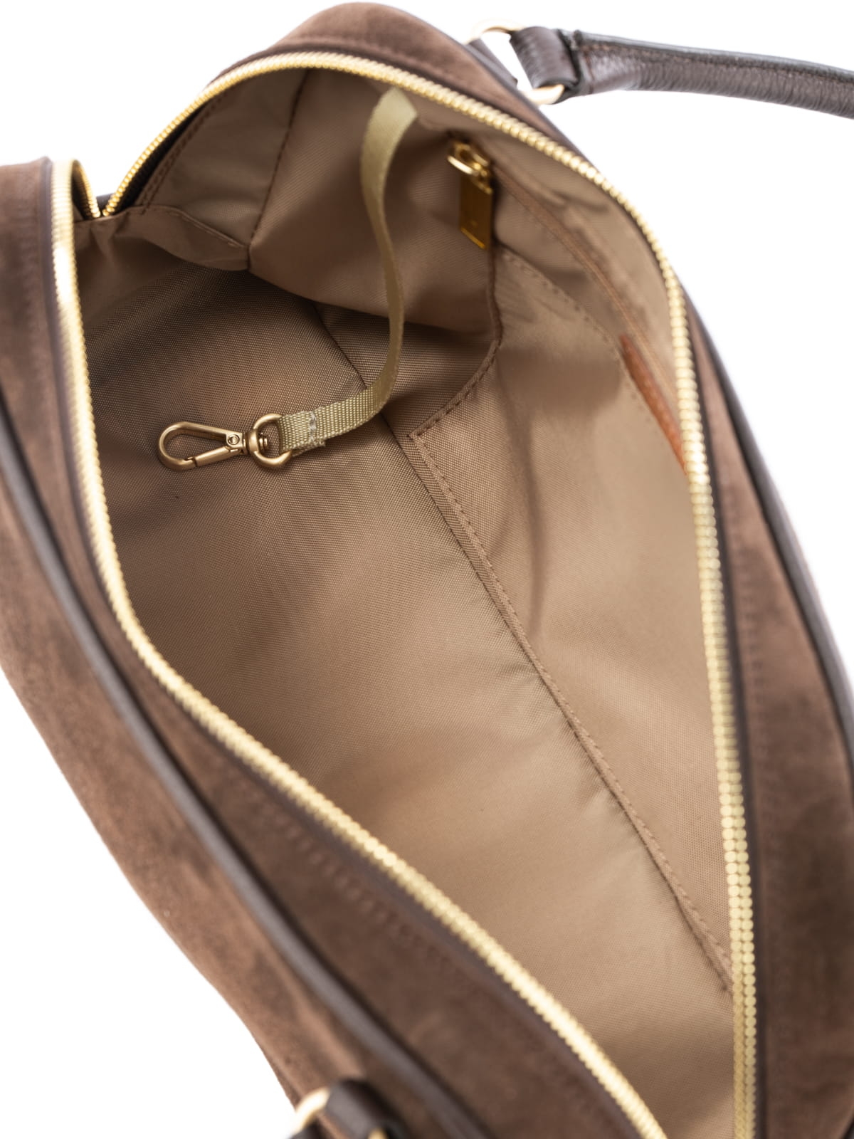 CASSIE zamsz czekoladowy skórzana torebka damska listonoszka torba na ramię.JPG