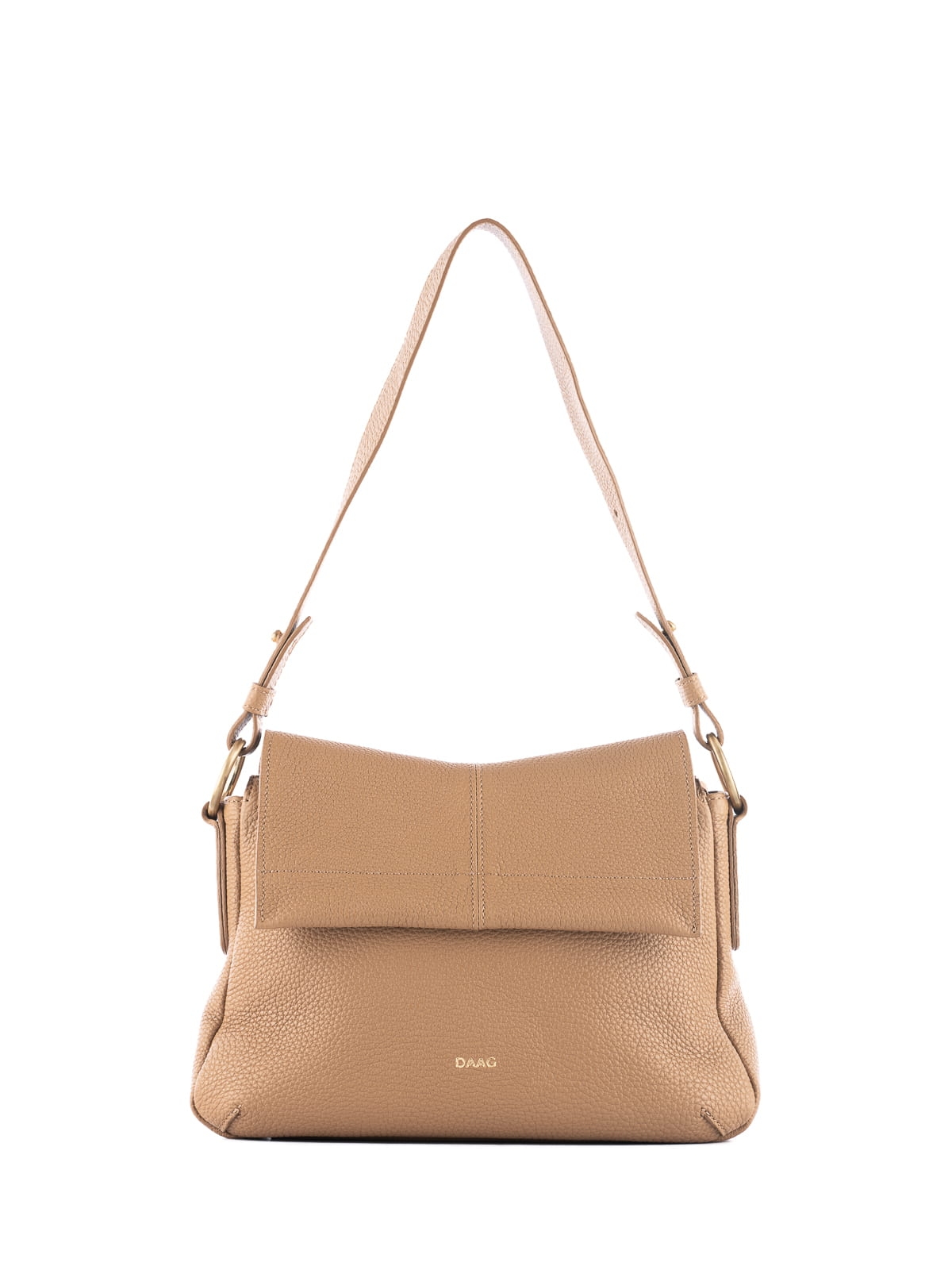 MARRONE ciemny beż groszek torebka damska listonoszka.JPG