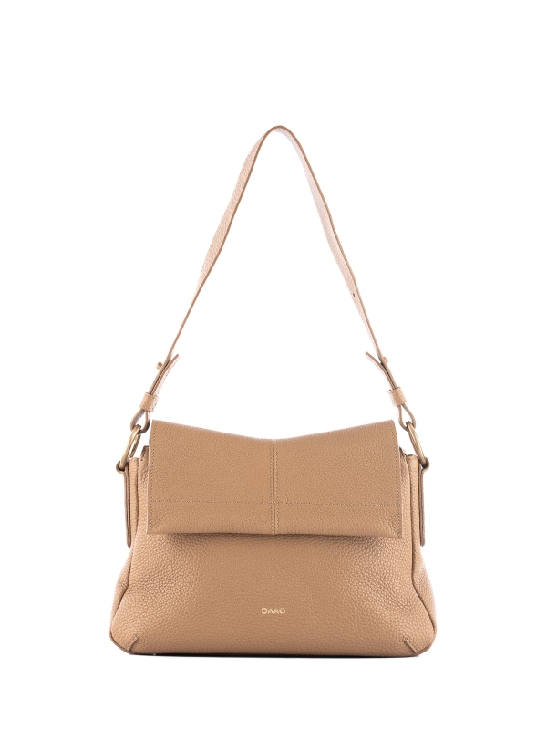 MARRONE ciemny beż groszek torebka damska listonoszka.JPG