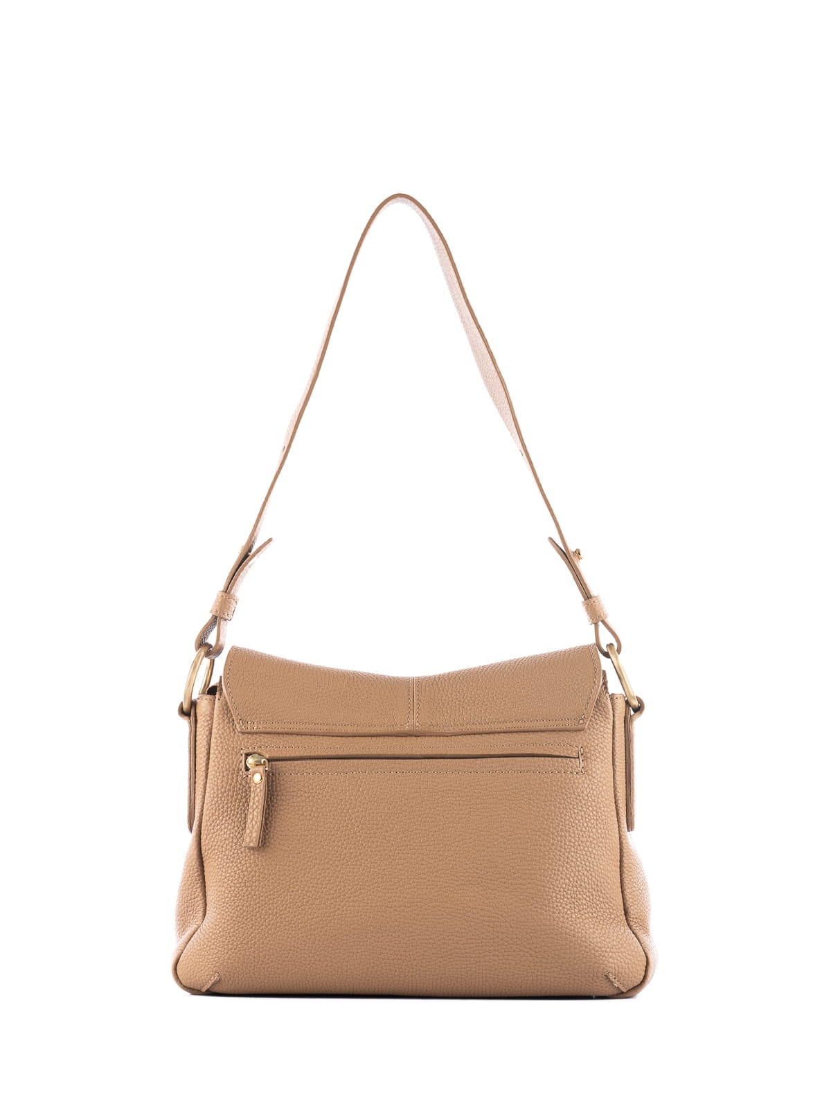 MARRONE ciemny beż groszek torebka skórzana  damska listonoszka.JPG