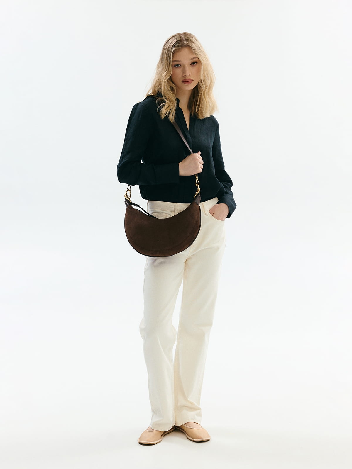 LUA zamsz czekoladowa skórzana torebka damska listonoszka torba na ramię.jpg