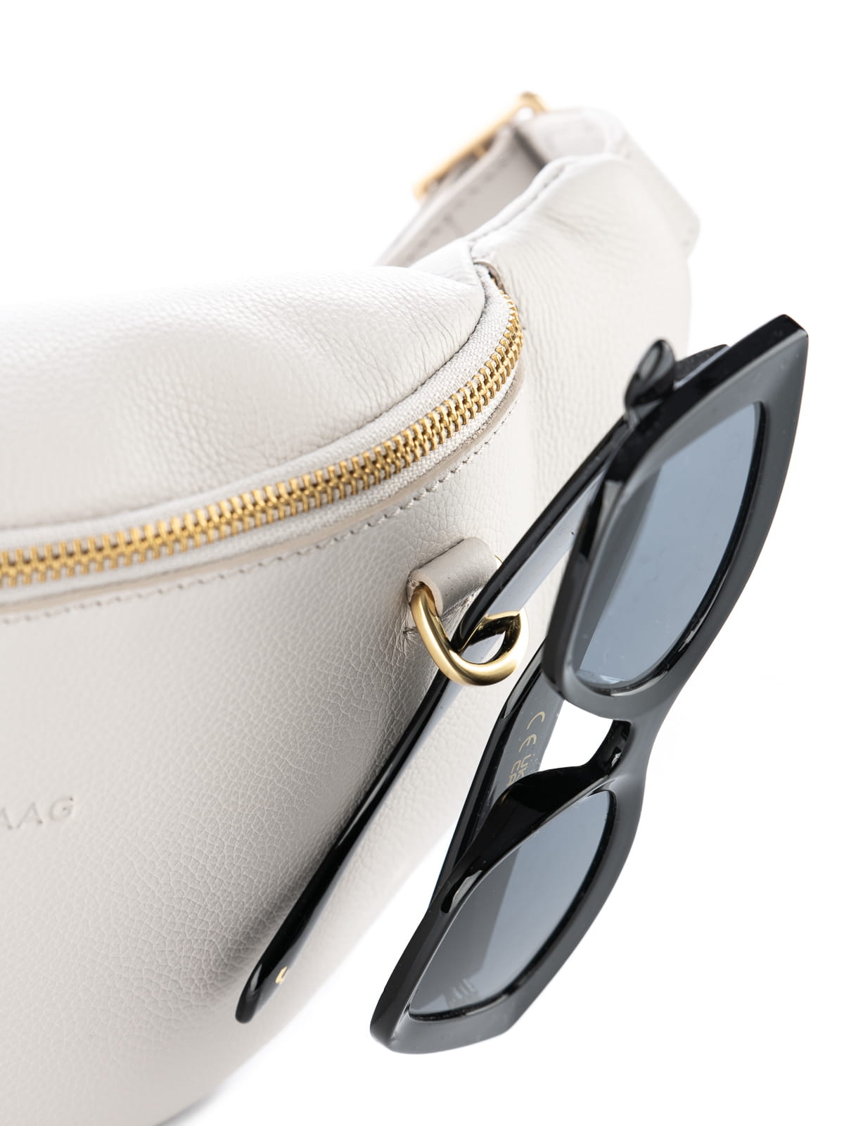 NERLA jasnoszara skórzana  damska nerka saszetka torebka.JPG