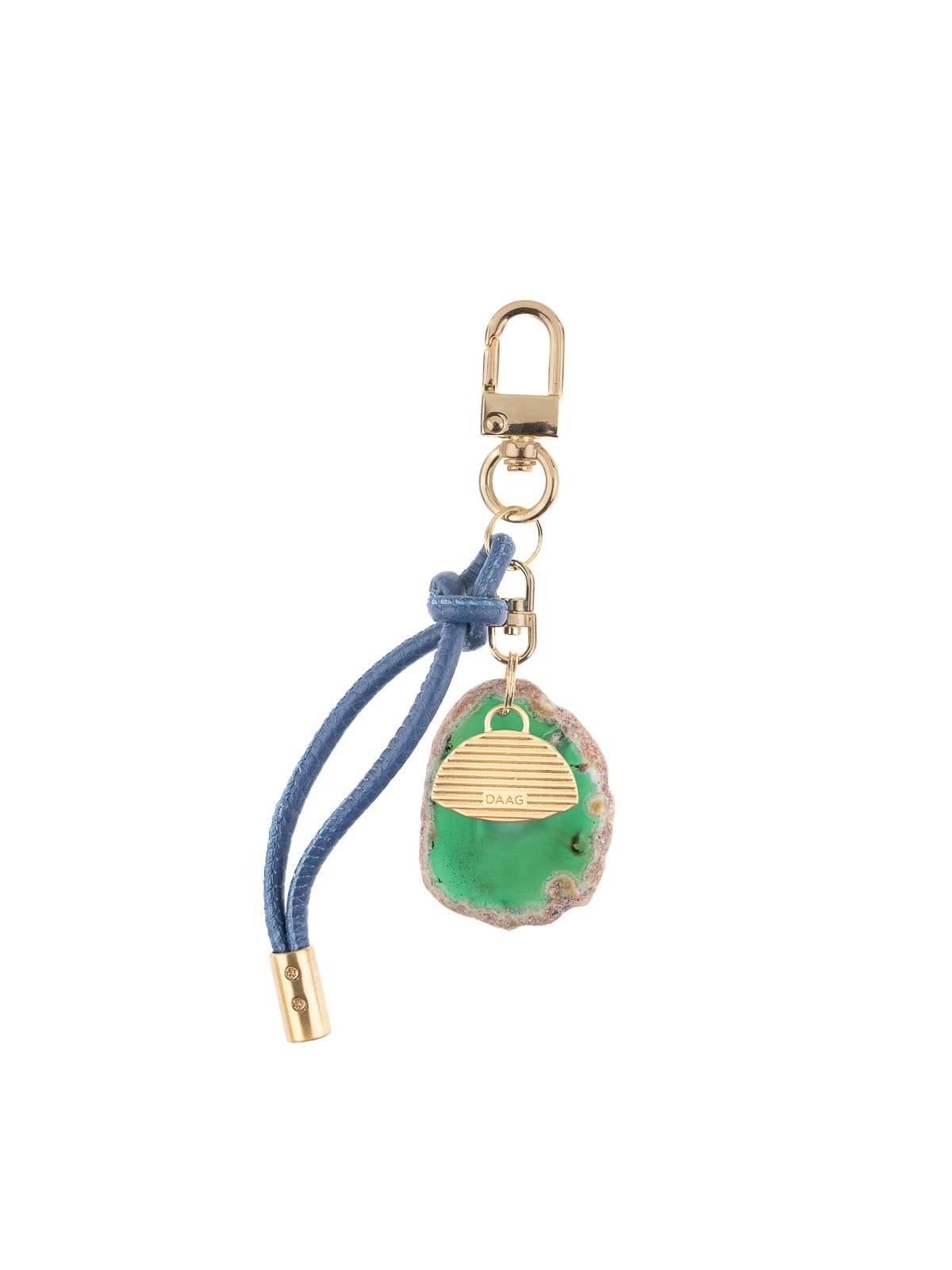 CHARMS kamień agat troczek niebieski skórzany breloczek.JPG