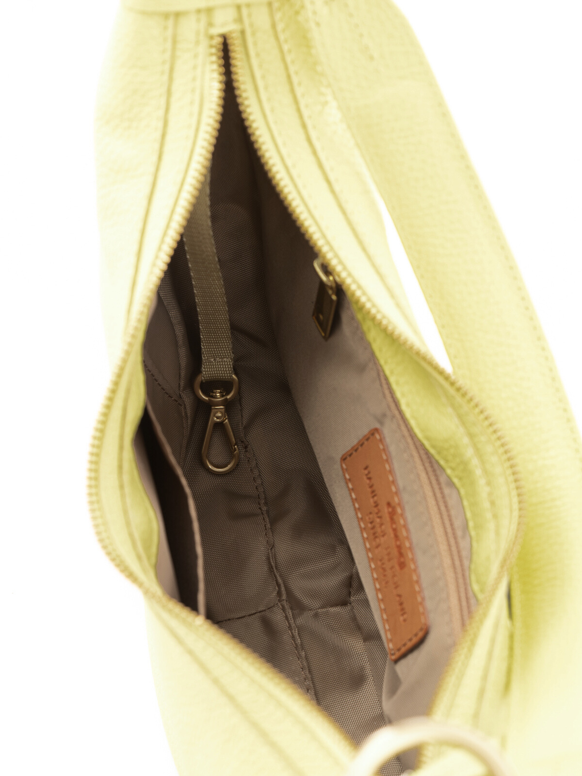 LUA żółta skórzana torebka damska listonoszka żółta torba na ramię Naoko.png