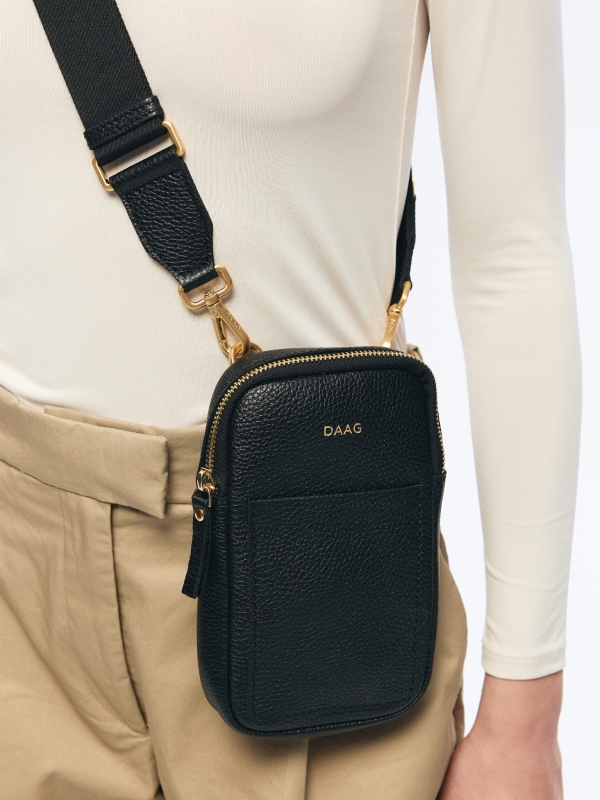 Irma czarna torebka na telefon i portfel torebeczka na telefon damska.jpg