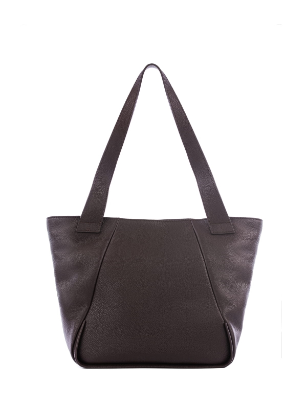 MARCELLA czekoladowa skórzana torba shopper damska shopperka.JPG