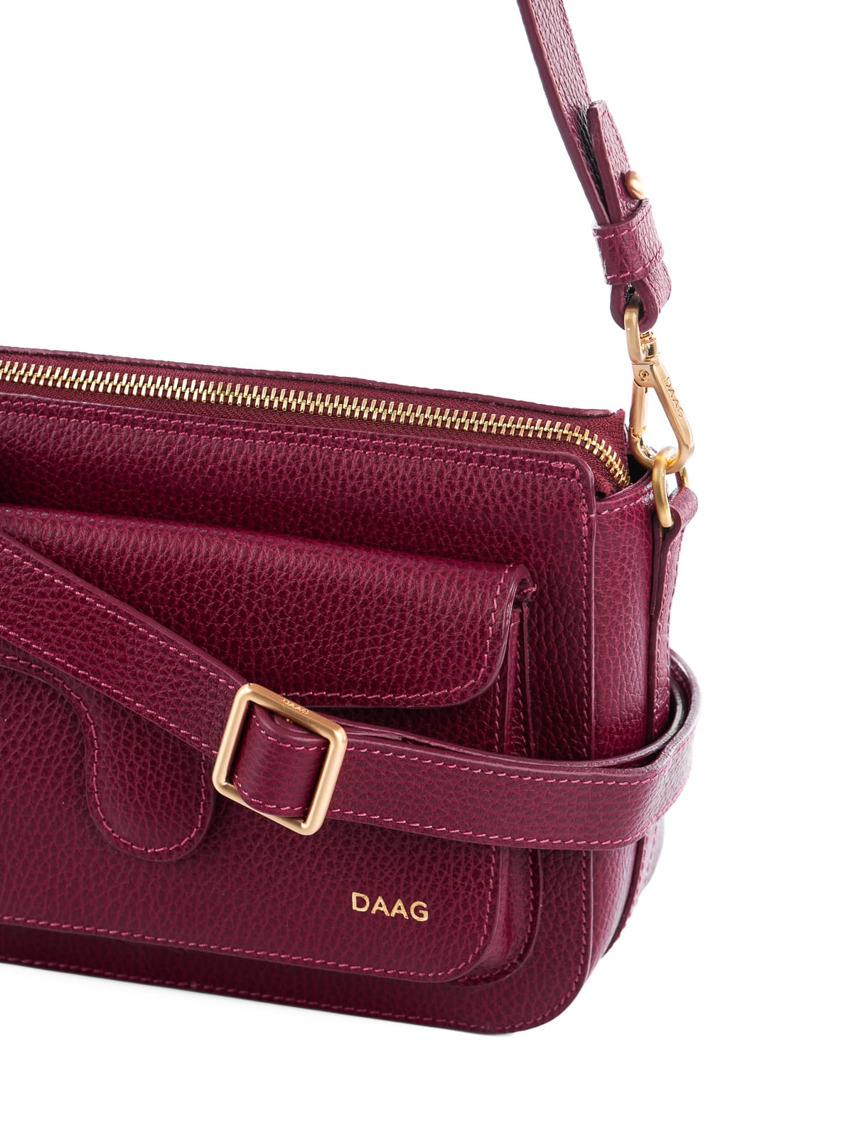 MINI MARLOTTE jasnobordowa skórzana torebka listonoszka torba na ramię.JPG