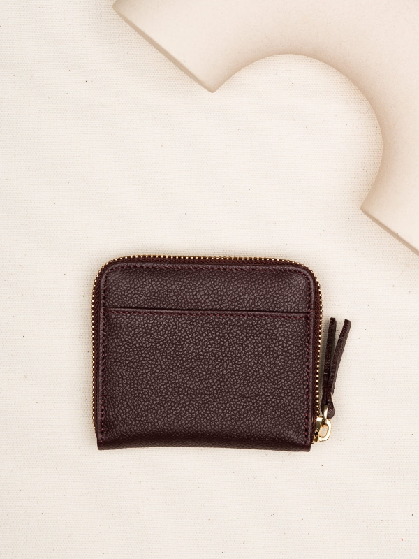 DIANA śliwkowa groszek portfel skórzanydamski .JPG