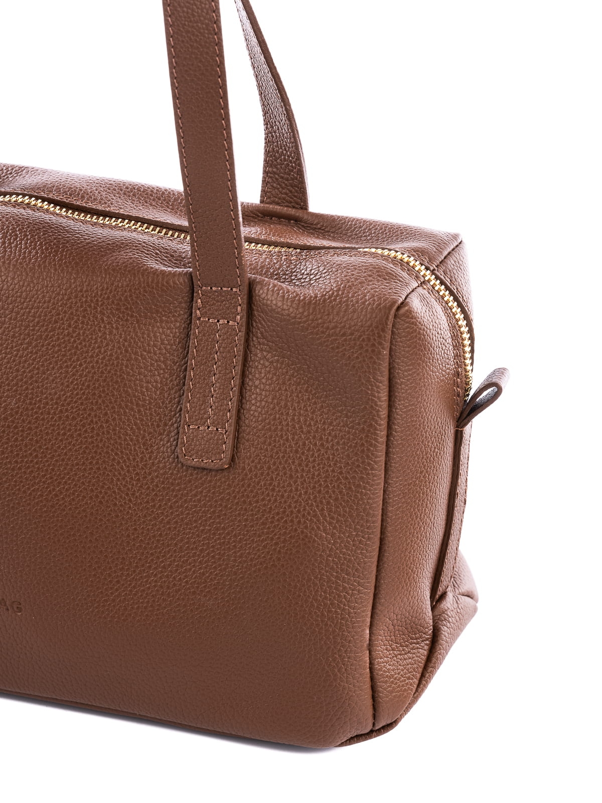 LEONIE brązowa groszek skórzana torebka damska listonoszka na ramię.JPG