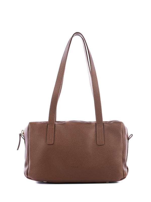 LEONIE brązowa groszek skórzana torebka damska listonoszka torba na ramię.JPG