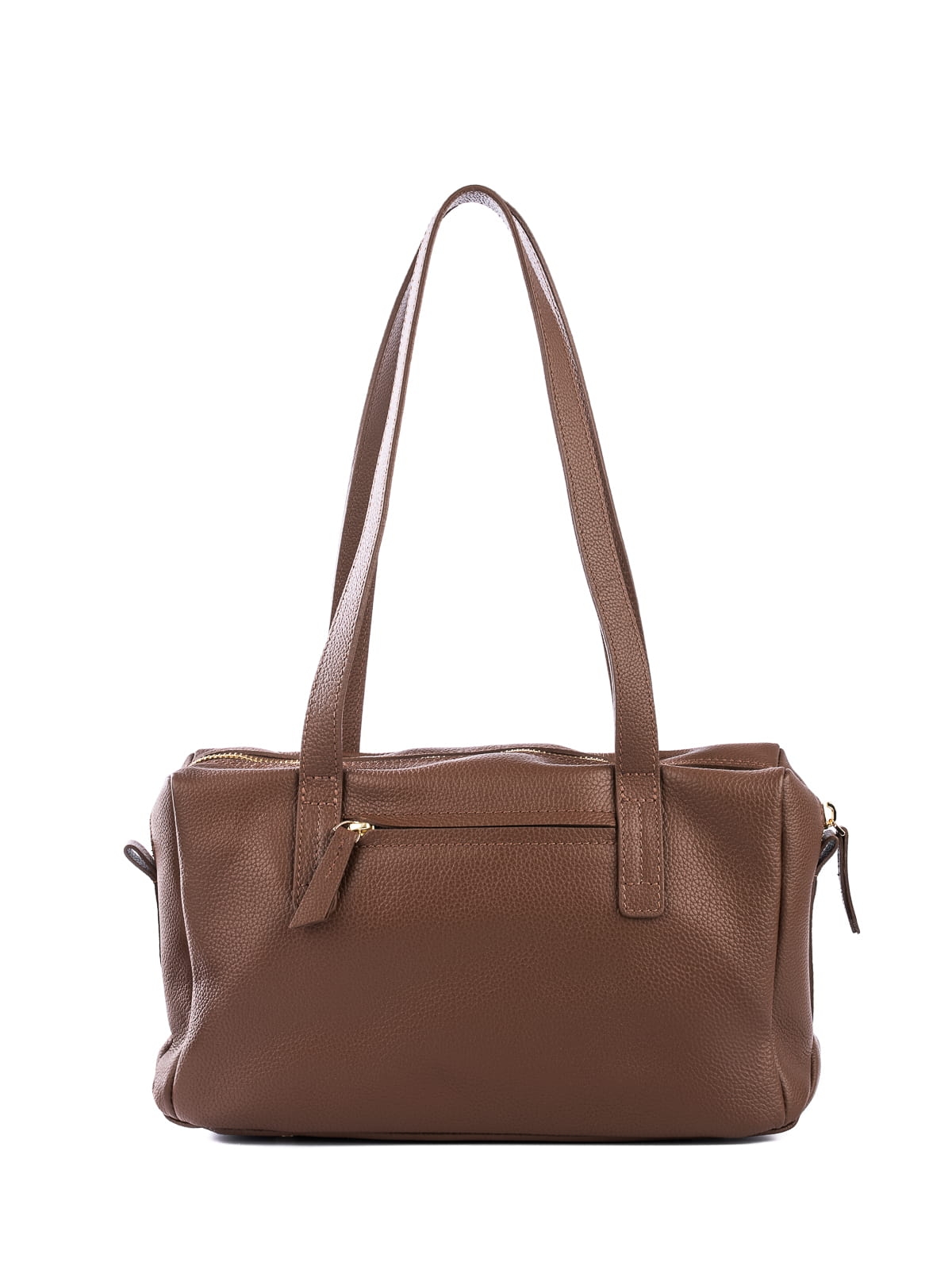 LEONIE brązowa groszek skórzana torebka damska torba listonoszka na ramię.JPG