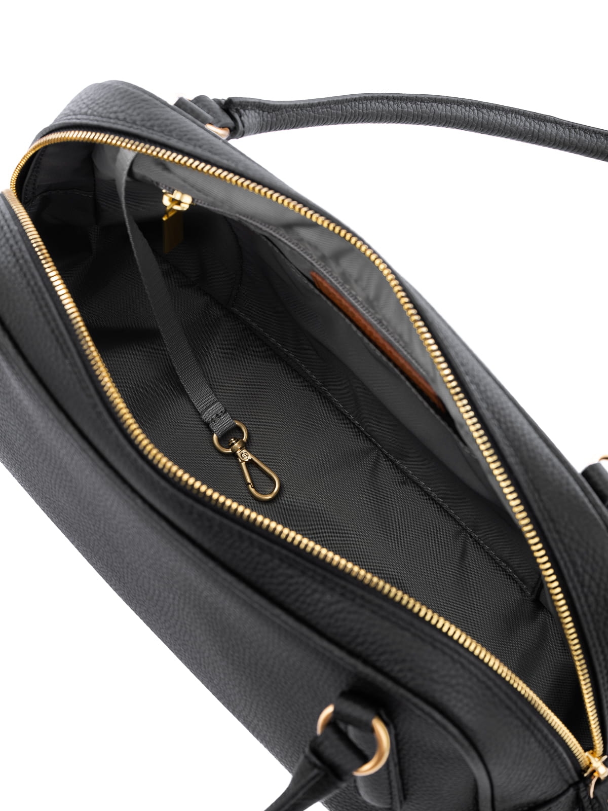 CASSIE czarna groszek skórzana torebka damska torba na ramię.JPG