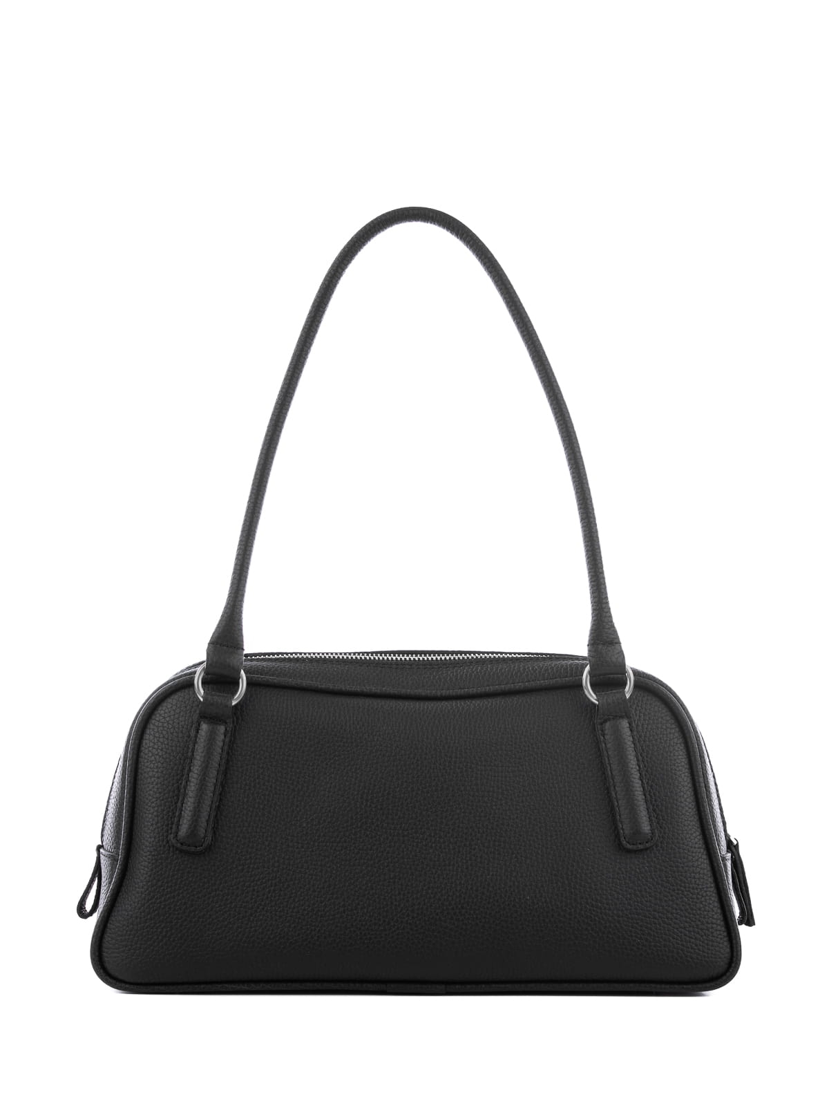 CASSIE czarna groszek skórzana torebka damska listonoszka torba na ramię srebrne elementy.JPG