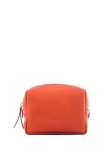 MINI TILLY pomarańczowa skórzana kosmetyczka damska