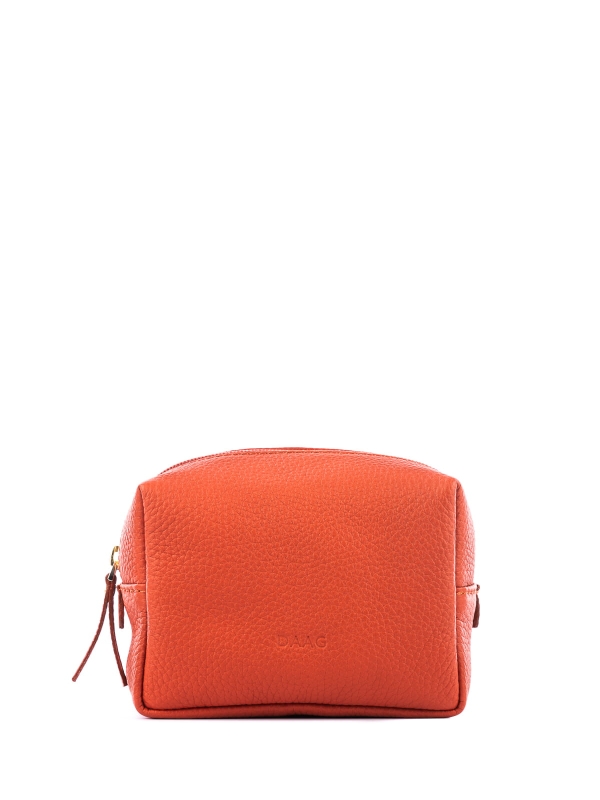 MINI TILLY pomarańczowa skórzana kosmetyczka damska.JPG