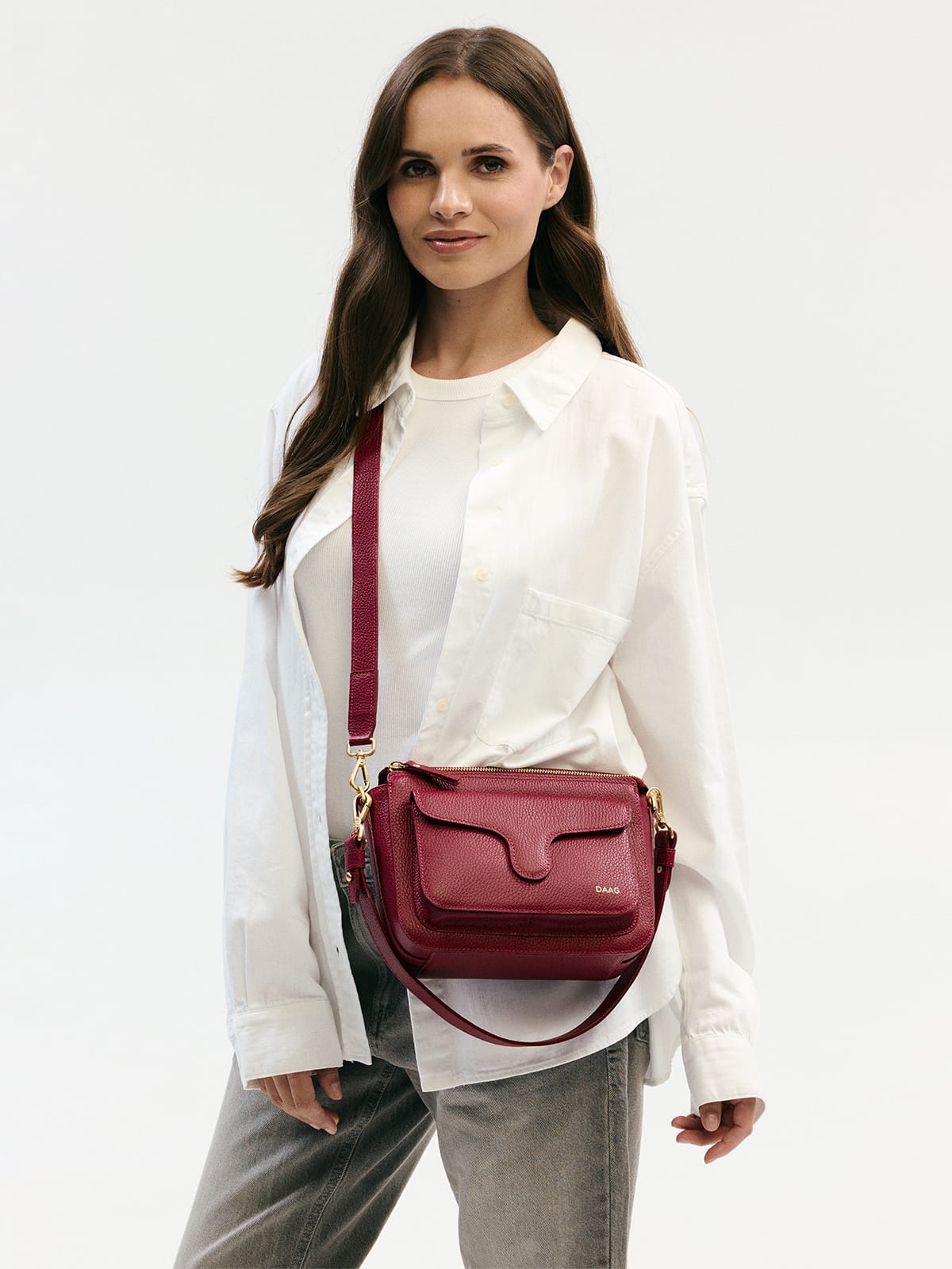 MINI MARLOTTE jasnobordowa skórzana torebka damska listonoszka torba na ramię.JPG