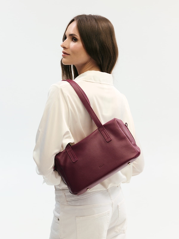 LEONIE bodowa groszek skórzana torebka damska listonoszka torba na ramię.JPG