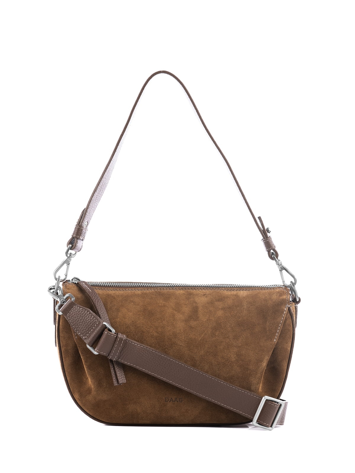 PENELOPE zamsz khaki skórzana torebka damska listonoszka torba na ramię srebrne elementy.jpg