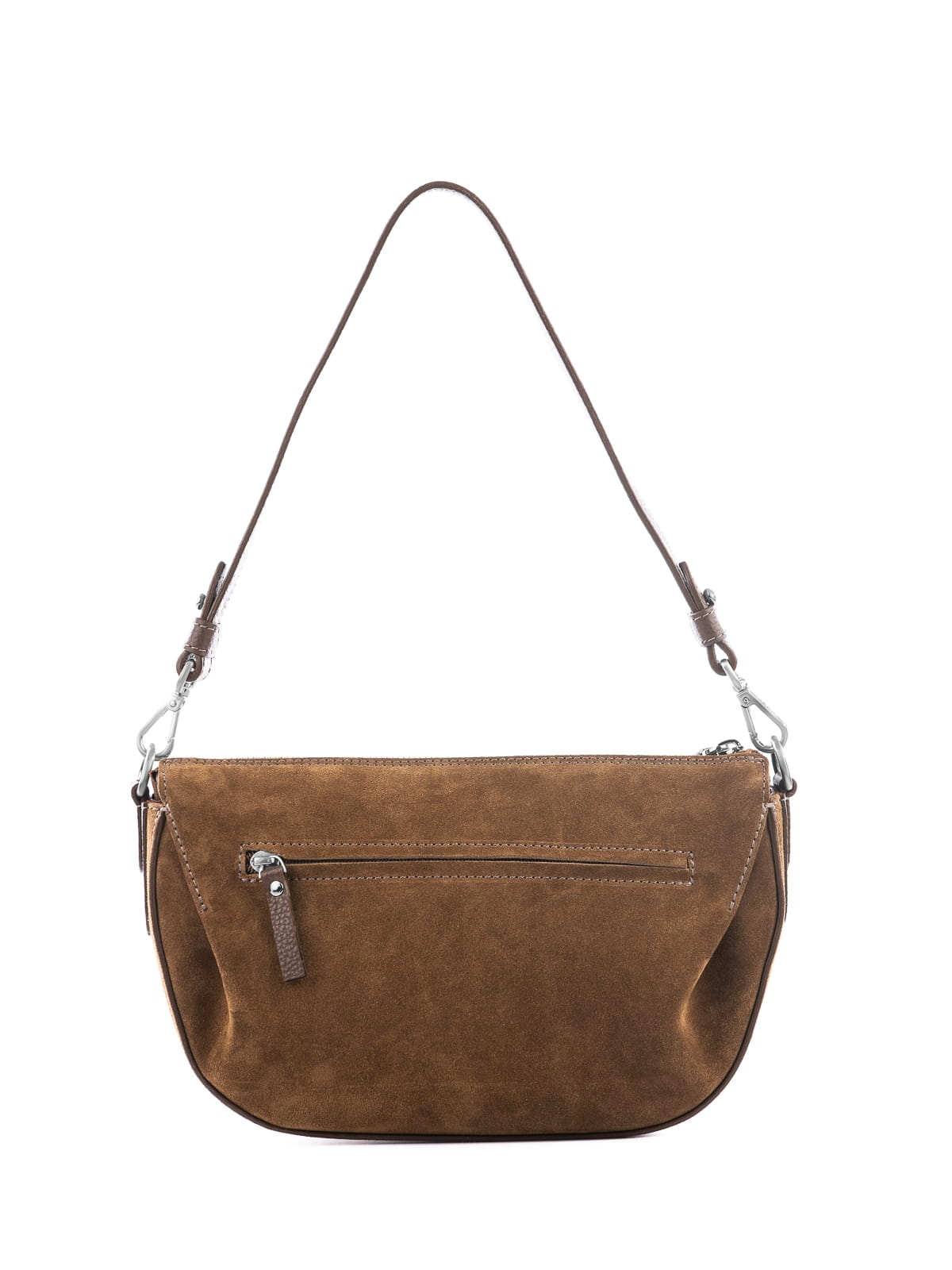 PENELOPE zamsz khaki skórzana torebka damska listonoszka torba na ramię srebrne elementy.jpg