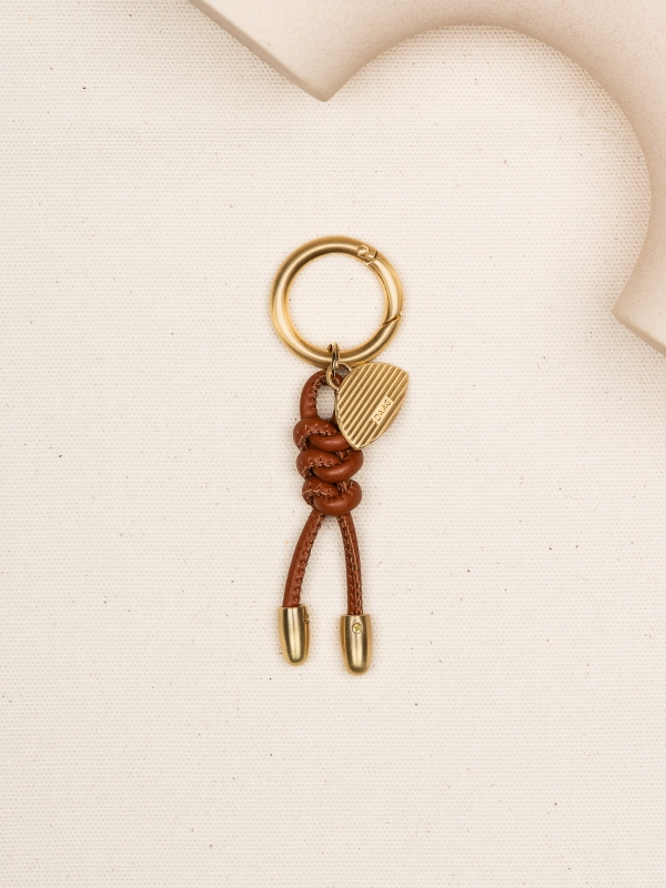 CHARMS mini troczek koniak skórzany breloczek.jpg