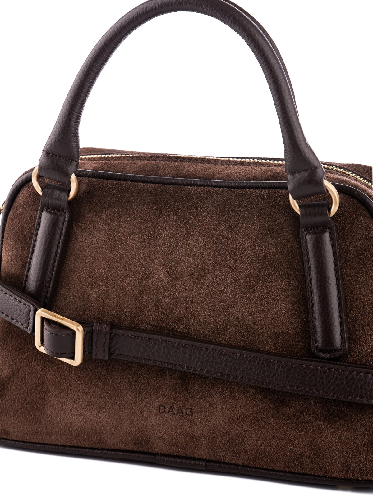 MINI CASSIE zamsz czekoladowy skórzana torebka damska listonoszka torba na ramię.jpg