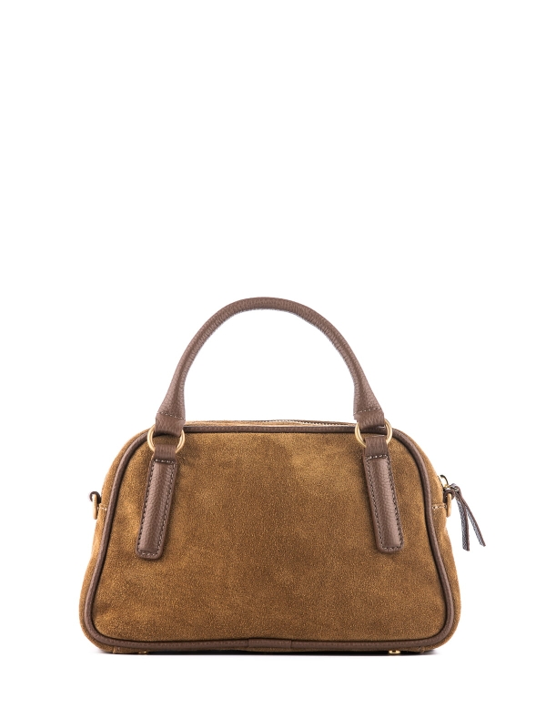 MINI CASSIE zamsz khaki skórzana torebka damska listonoszka torba na ramię.jpg