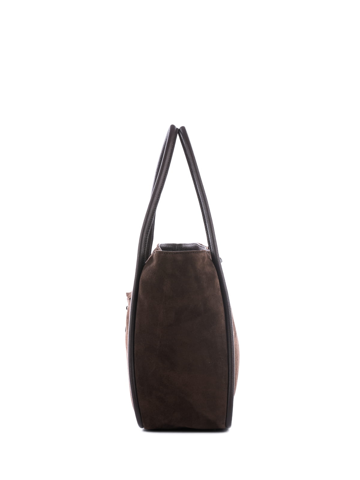 GULIETTA zamsz czekoladowa skórzana torba shopper damska shopperka.jpg