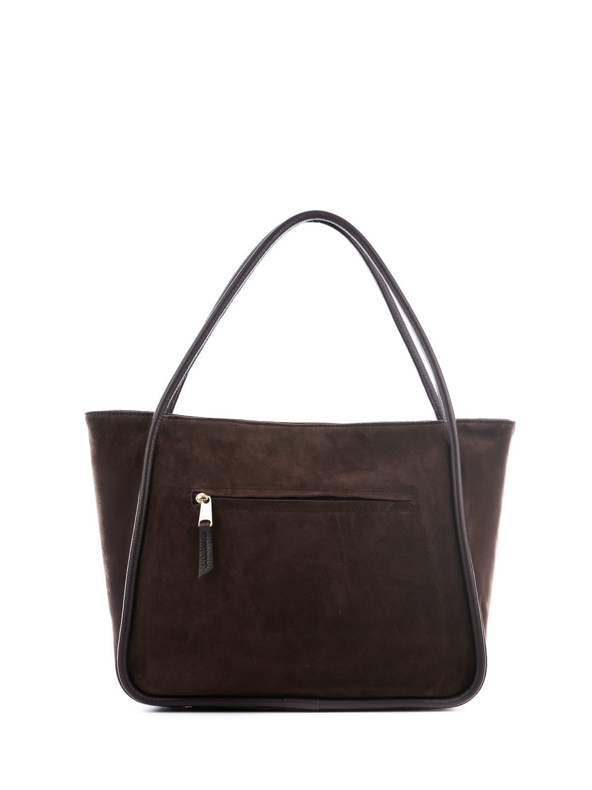 GULIETTA zamsz czekoladowa skórzana torba shopper damska shopperka.jpg