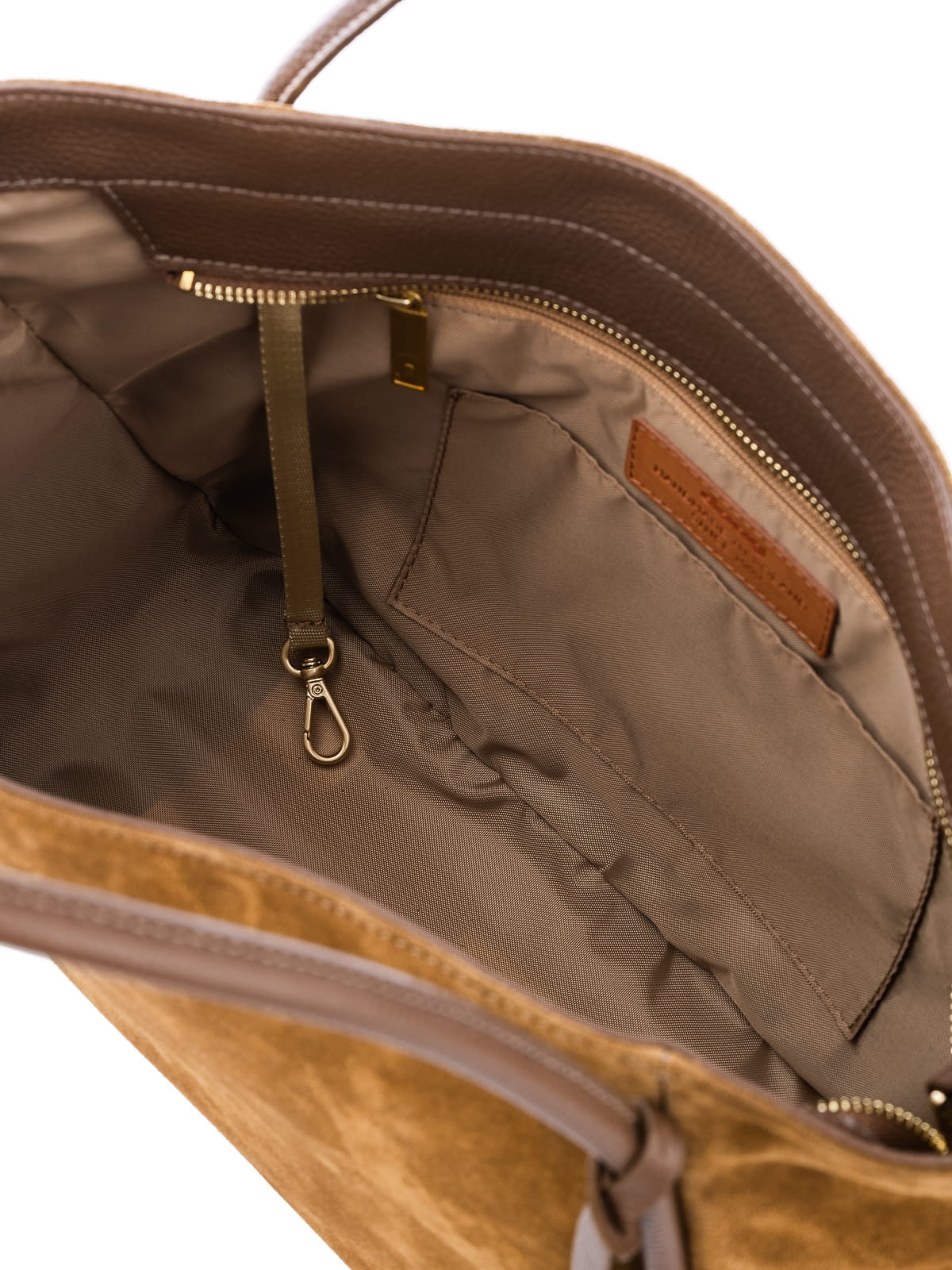 GULIETTA zamsz khaki skórzana torba shopper damska shopperka.jpg