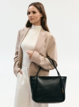 GULIETTA czarna skórzana torba shopper damska shopperka