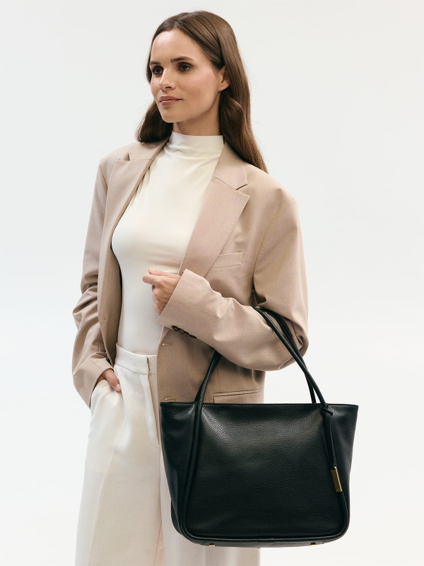 GULIETTA czarna skórzana torba shopper damska shopperka.jpg