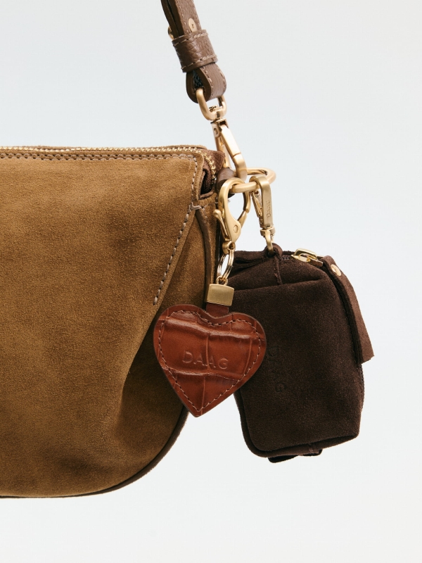 LILY mini saszetka zamsz czekoladowa skórzana zero waste.jpg