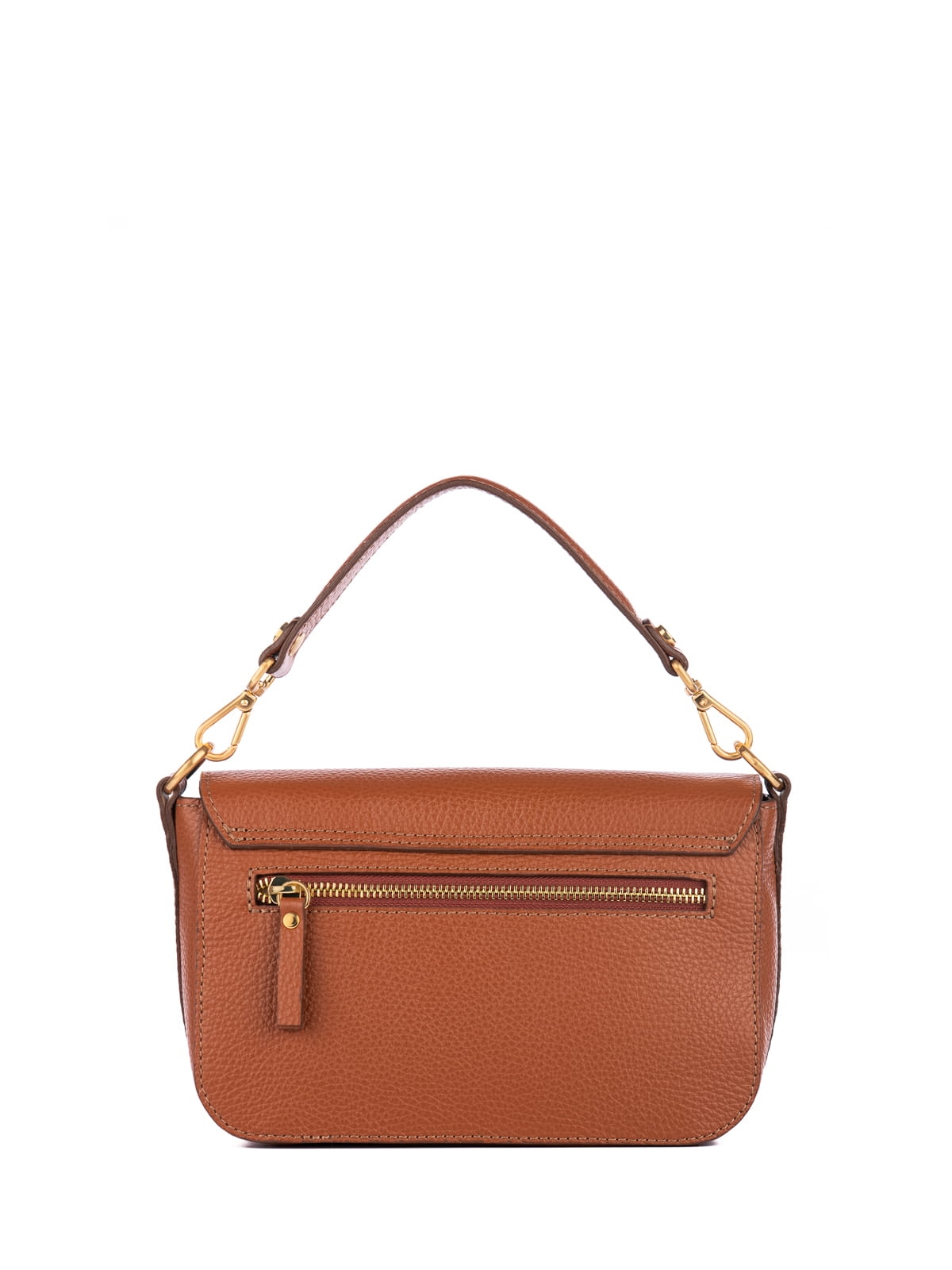 MINI MADELINE koniak groszek skórzana mała torebka damska na ramię.JPG