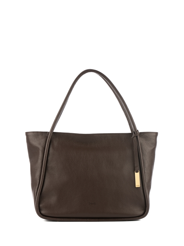 GULIETTA czekoladowy groszek skórzana torba shopper damska shopperka.jpg