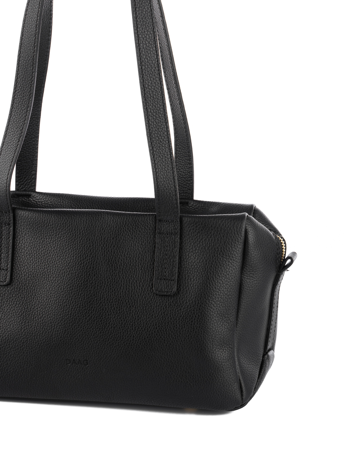 LEONIE czarna groszek skórzana torebka damska listonoszka torba na ramię.jpg