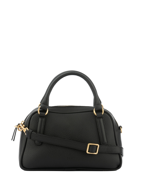 MINI CASSIE czarna groszek skórzana torebka damska listonoszka torba na ramię.jpg